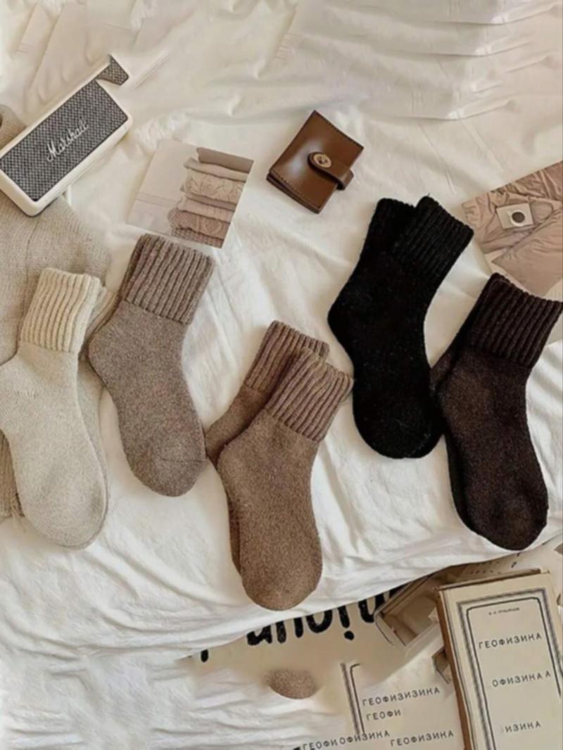 Thickened Woolen Socks - 5 per set